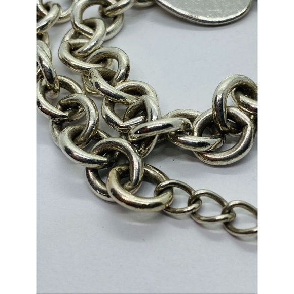 Tiffany & Co Sterling Silver Toggle Heart Tag Blank Heart Necklace 15.75" - Picture 10 of 12